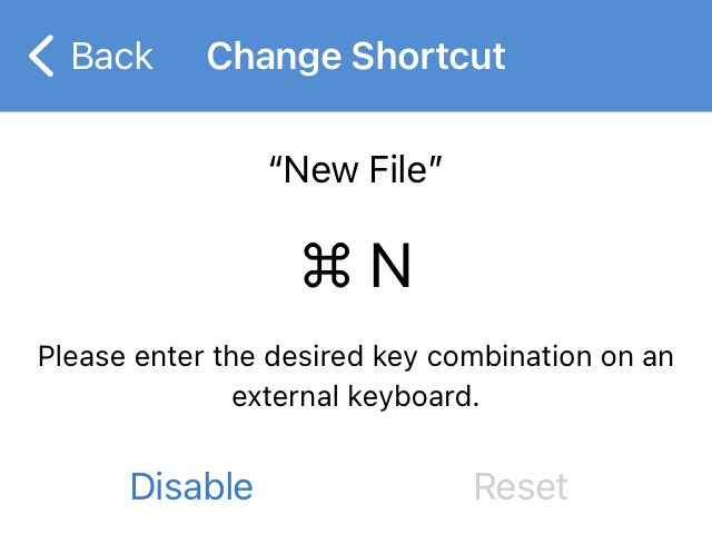 Keyboard Shortcuts — Textastic 9.8 documentation